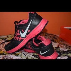 Black and Pink Nikes